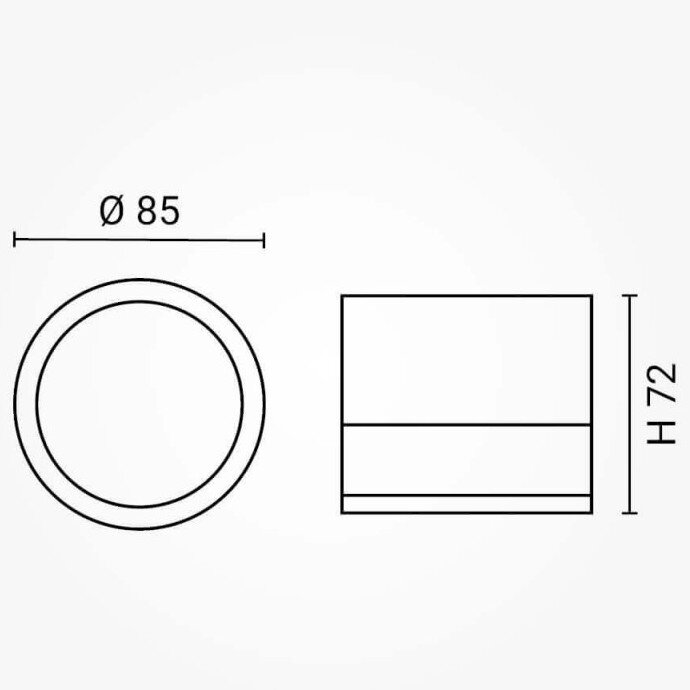 LED Surface Downlight, 12W, Round, Black 5