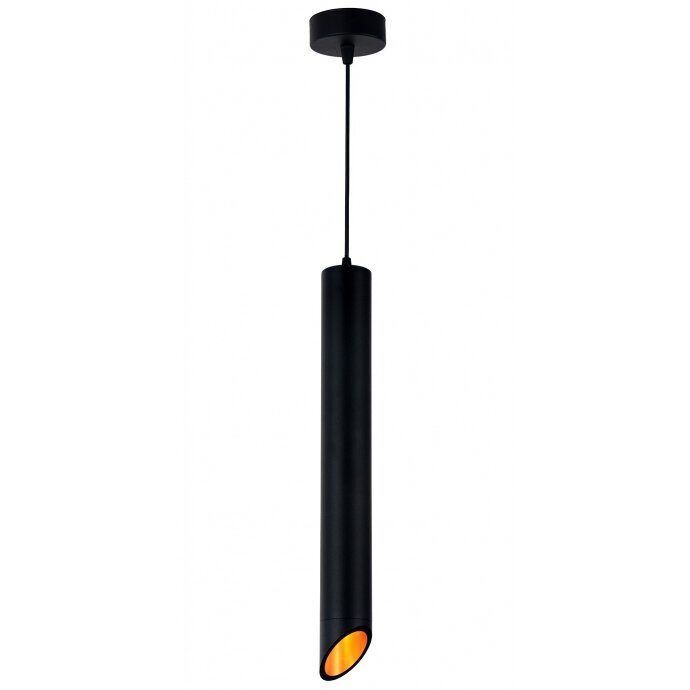 LED lubų šviestuvas, juodas, reflektorius auksinis, 500mm
