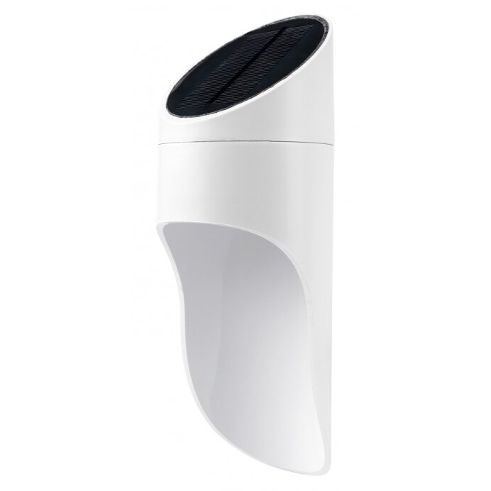 LED Solar Wall Light, White, 1W, Neutral Light