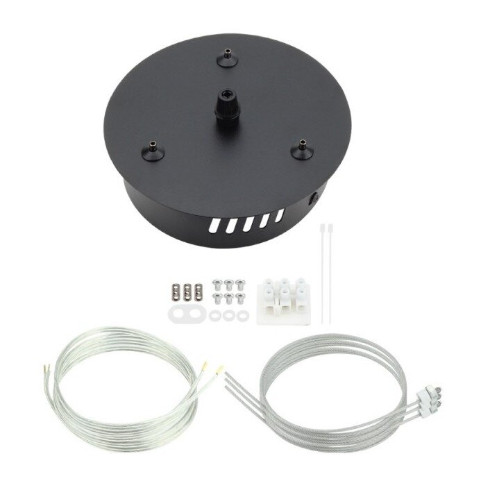 LED lubų šviestuvų tvirtinimo detalės, juodos, šviestuvams kodais 12851-12860 2