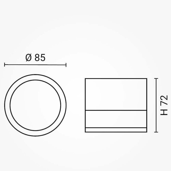 LED Surface Downlight, 12W, Round, White 5