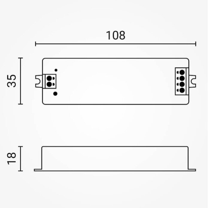 LED RGB maitinimo valdiklis, 12-24V, 4A/kan., 3 kanalai, su IR pulteliu 2