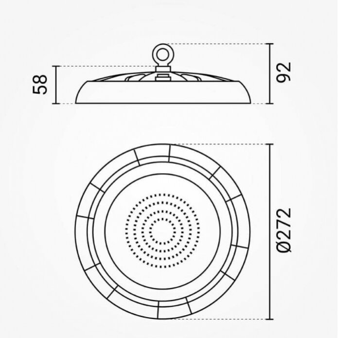 LED Ufo aukštuminis šviestuvas, 50W, šalta balta šviesa 4