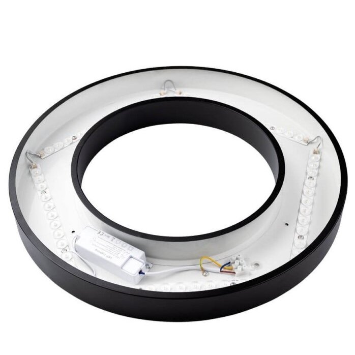 LED Ceiling Light, Round Shape, Black Body, 36W, Warm Light 1