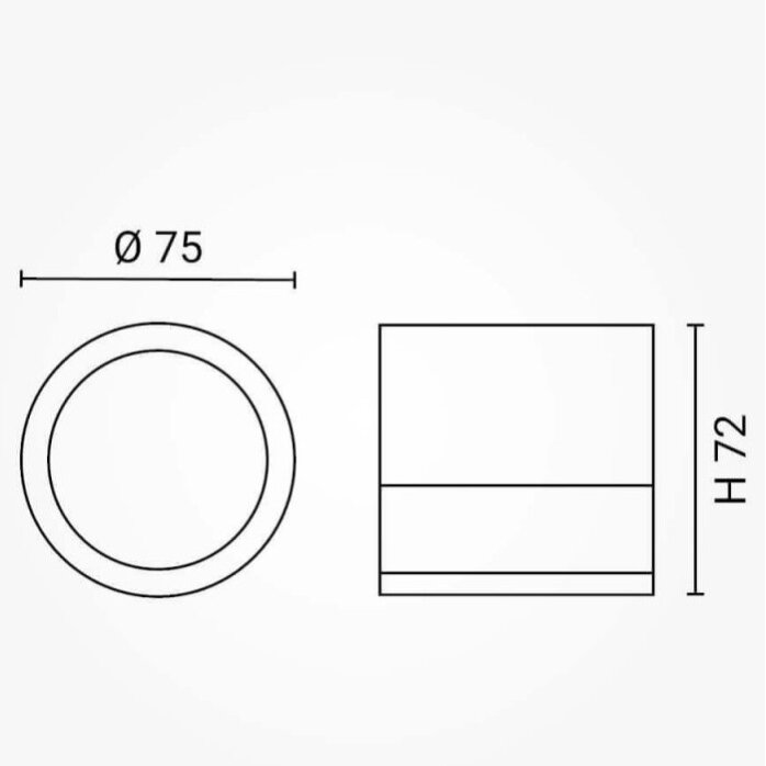 LED Surface Downlight, 7W, Round, Black 5