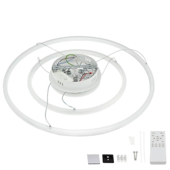 LED Pendant Lamp, 78W, White, Dimmable, Remote Control, CCT 3