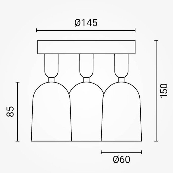 LED taškinis šviestuvas, plastikinis, 3xGU10, baltas 3 LED taškinis šviestuvas, plastikinis, 3xGU10, baltas 3