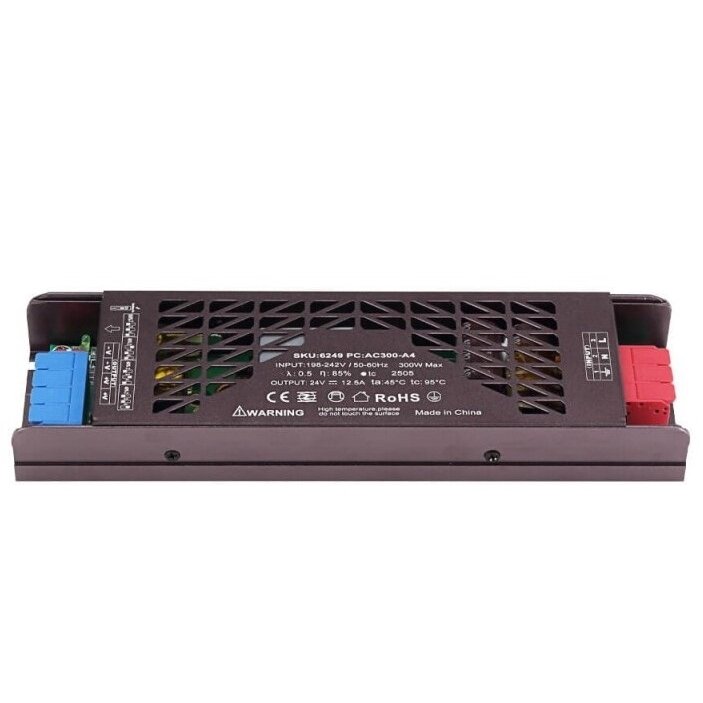 LED juostos maitinimo šaltinis, 300W, 24V, 12.5A, tylus 1