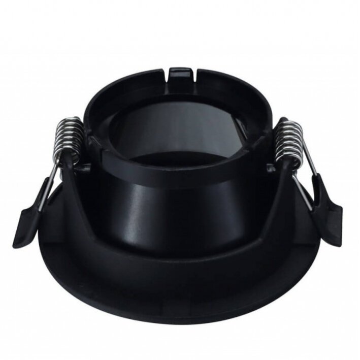 LED Spotlight Fixture, Round, Black, Oval 2