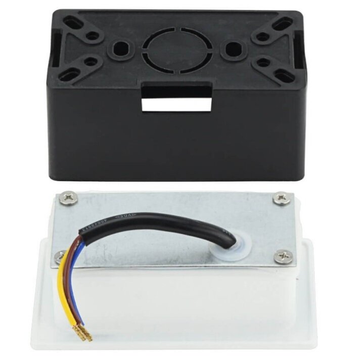 LED Step Light, Square, White, 3W, Neutral Light 3