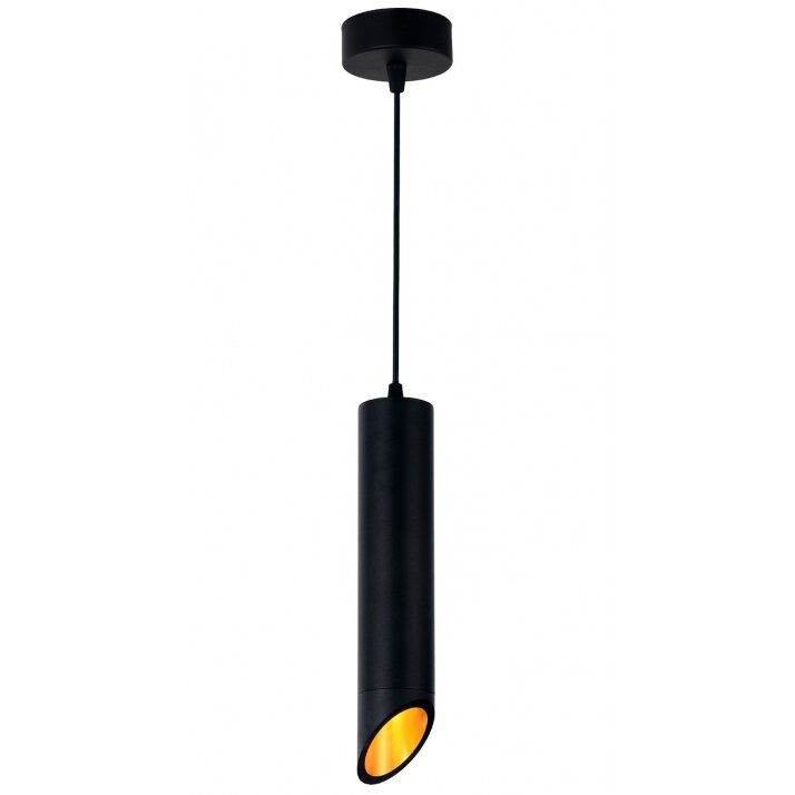 LED lubų šviestuvas, juodas, reflektorius auksinis, 300mm