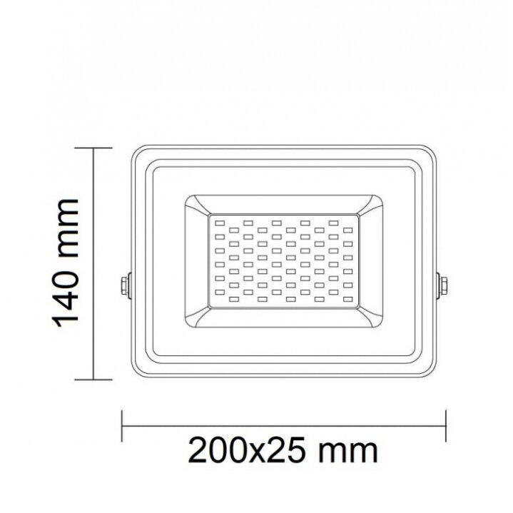 LED prožektorius, juodas, Premium Line, 5 metai garantija, 30W, šilta balta šviesa 3