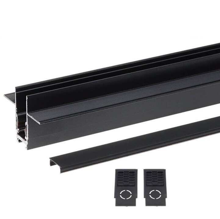 LED Magnetic Track System R15B, width 1.9cm, Built-In, Black, length 1.5m 3
