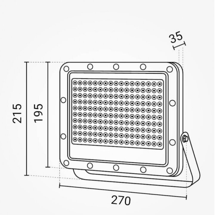 LED prožektorius, juodas, 100Lm/W, 100W, neutrali balta šviesa 3 LED prožektorius, juodas, 100Lm/W, 100W, neutrali balta šviesa 3