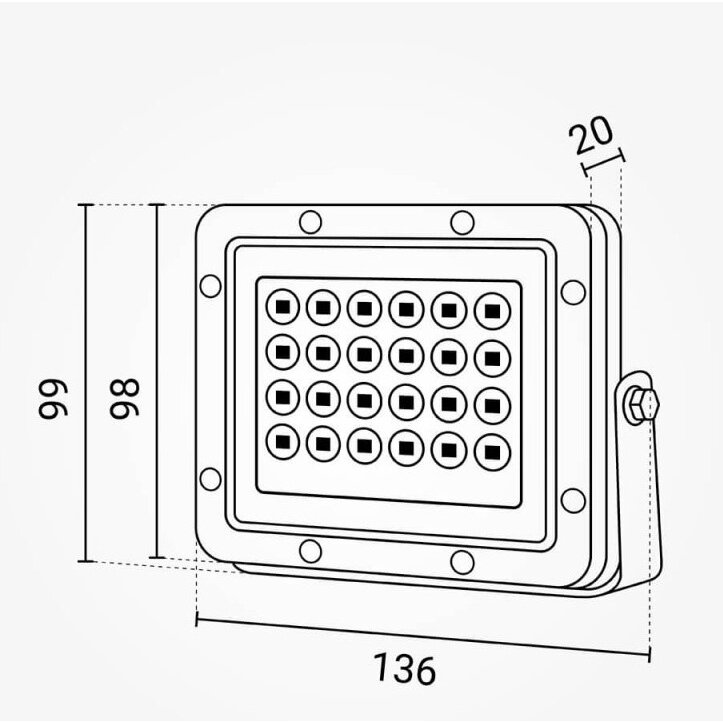 LED prožektorius, juodas, 100Lm/W, 20W, neutrali balta šviesa 6 LED prožektorius, juodas, 100Lm/W, 20W, neutrali balta šviesa 6