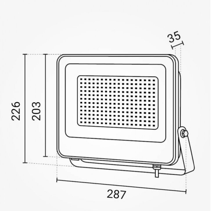 LED prožektorius, juodas, 90Lm/W, 150W, neutrali balta šviesa 3 LED prožektorius, juodas, 90Lm/W, 150W, neutrali balta šviesa 3