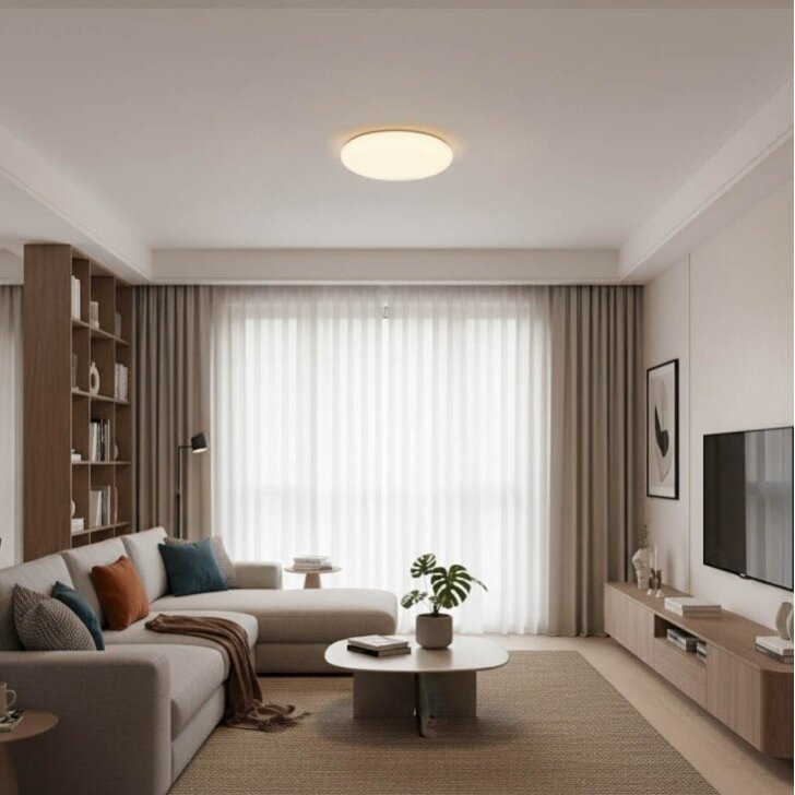LED Ceiling Light, White Body, 24W, 3CCT 4