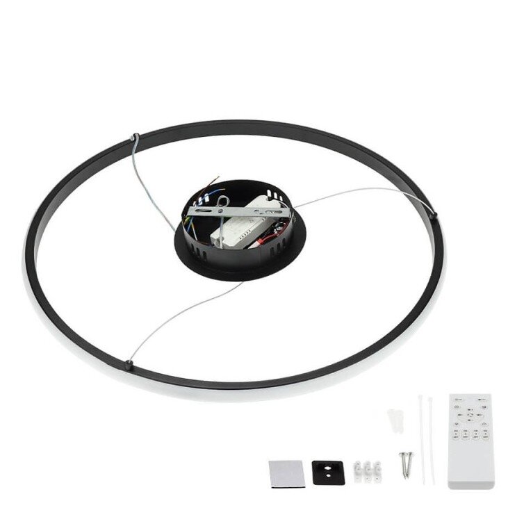 LED pakabinamas šviestuvas, 30W, juodas, dimeriuojamas, nuotolinis valdymas, CCT 3 LED pakabinamas šviestuvas, 30W, juodas, dimeriuojamas, nuotolinis valdymas, CCT 3