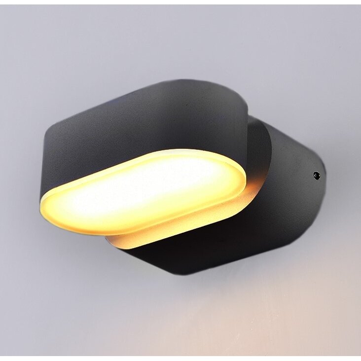 LED sieninis šviestuvas, juodas, pasukamas, 6W, neutrali balta šviesa