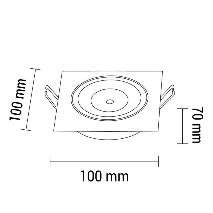 LED Downlight, Square, Build-In, 8W, White Light 2