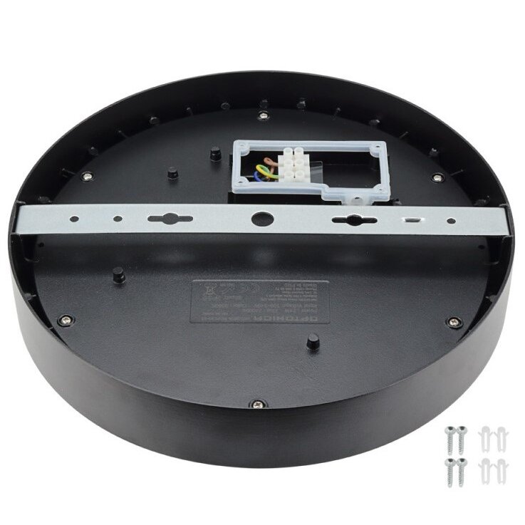 LED lubų šviestuvas, juodas, 24W, šilta balta šviesa 4