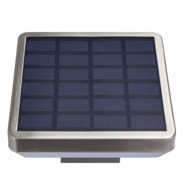 LED saulės vejos lempa, 4.4W, šlifuotas aliuminis, PIR jutiklis, šilta balta šviesa 3