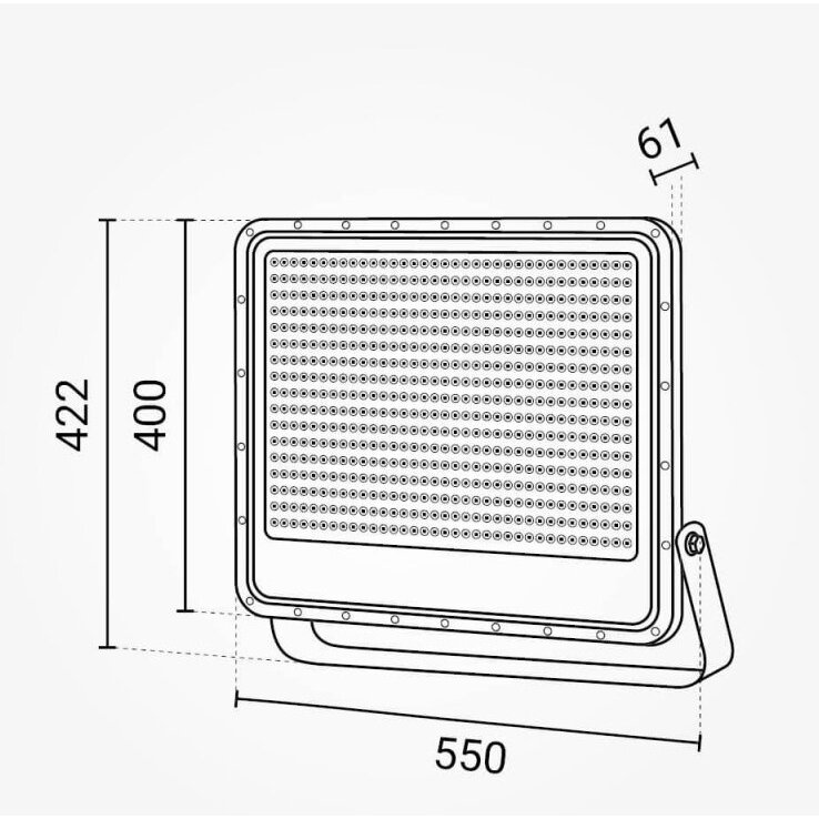 LED prožektorius, juodas, 140Lm/W, 500W, neutrali balta šviesa 3 LED prožektorius, juodas, 140Lm/W, 500W, neutrali balta šviesa 3