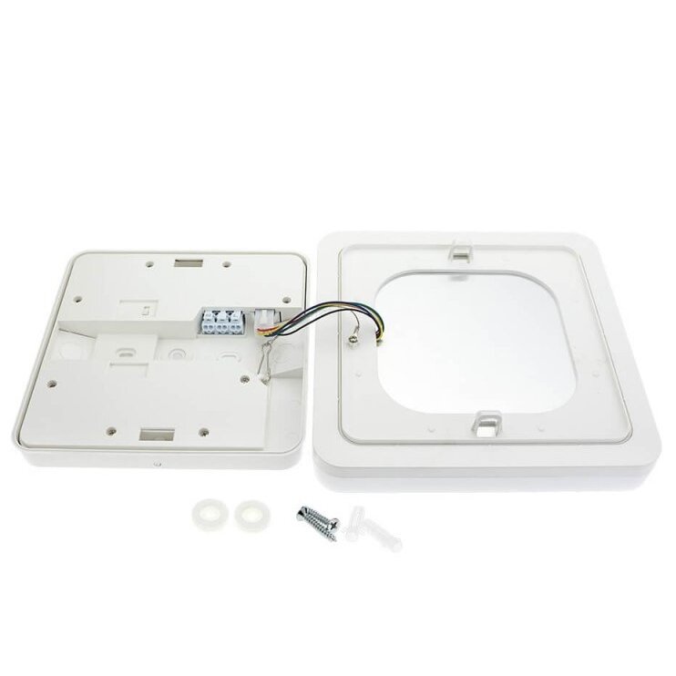 LED Ceiling Light, Square, Microwave Sensor, 18W, CCT 3000K-6000K 2