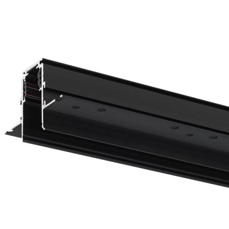 LED Magnetic Track System R20B, width 2.5cm, Built-In, Black, length 1m 1