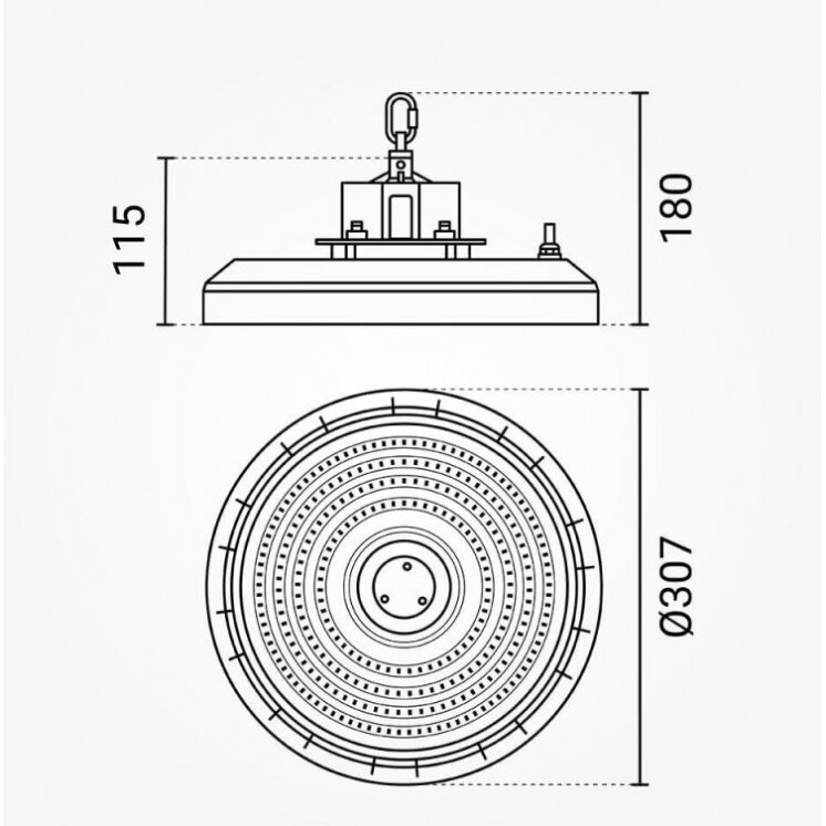 LED High Bay Light, 180Lm/W, 150W, White Light 3