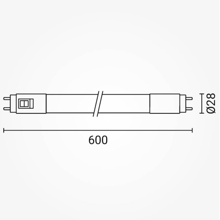 LED Tube T8 9W, Glass, CCT 2