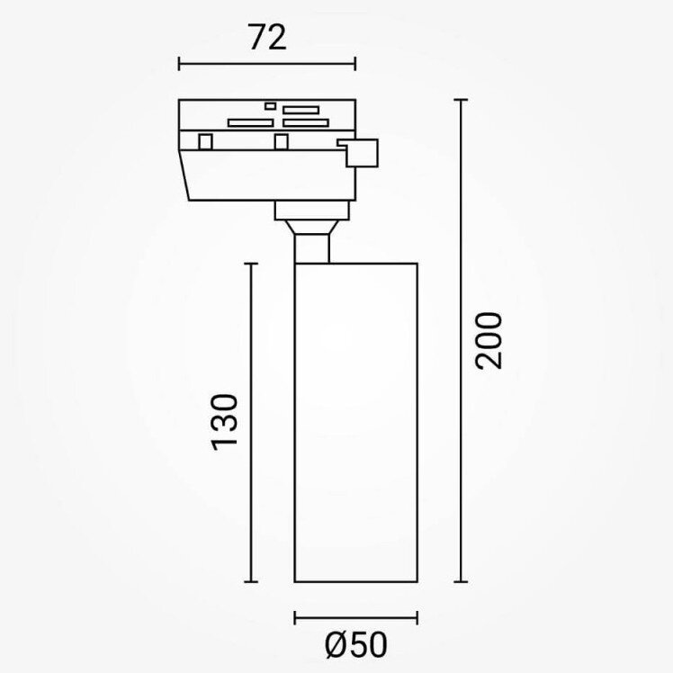 LED bėginis šviestuvas, 1F, 12W, 1200Lm, baltas, šilta balta šviesa 5
