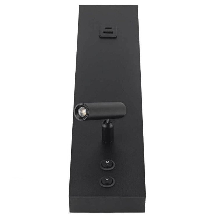 LED sieninis šviestuvas, 11W, ON/OFF jungiklis, USB, juodas, neutrali balta šviesa 1 LED sieninis šviestuvas, 11W, ON/OFF jungiklis, USB, juodas, neutrali balta šviesa 1