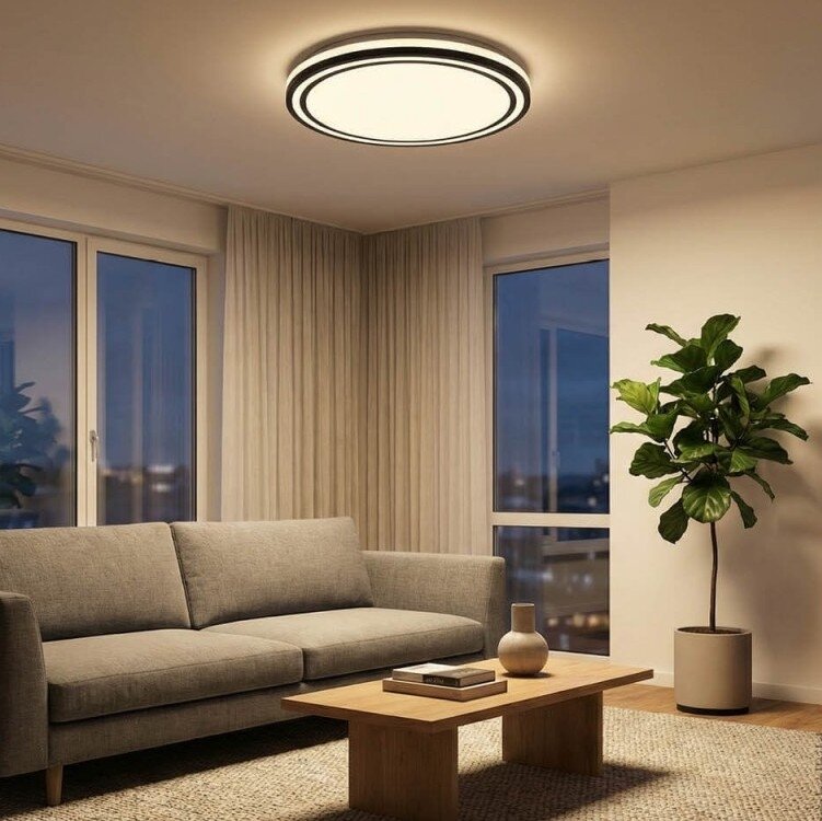 LED Ceiling Light, 36W, White/Black, CCT Light 4