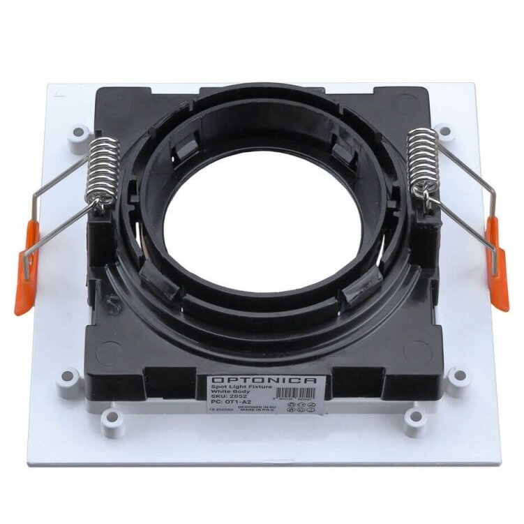 LED Spotlight Fixture, Square, White/Black, Square 3