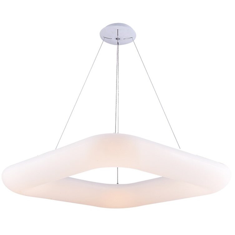 LED Suspending Light, White, Square, 50W, Warm Light