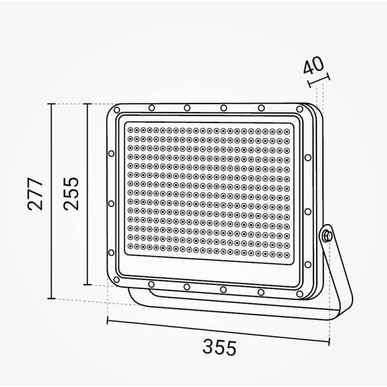 LED prožektorius, juodas, 140Lm/W, 200W, neutrali balta šviesa 3