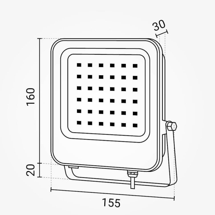 LED prožektorius, juodas, 30W, RGB 2