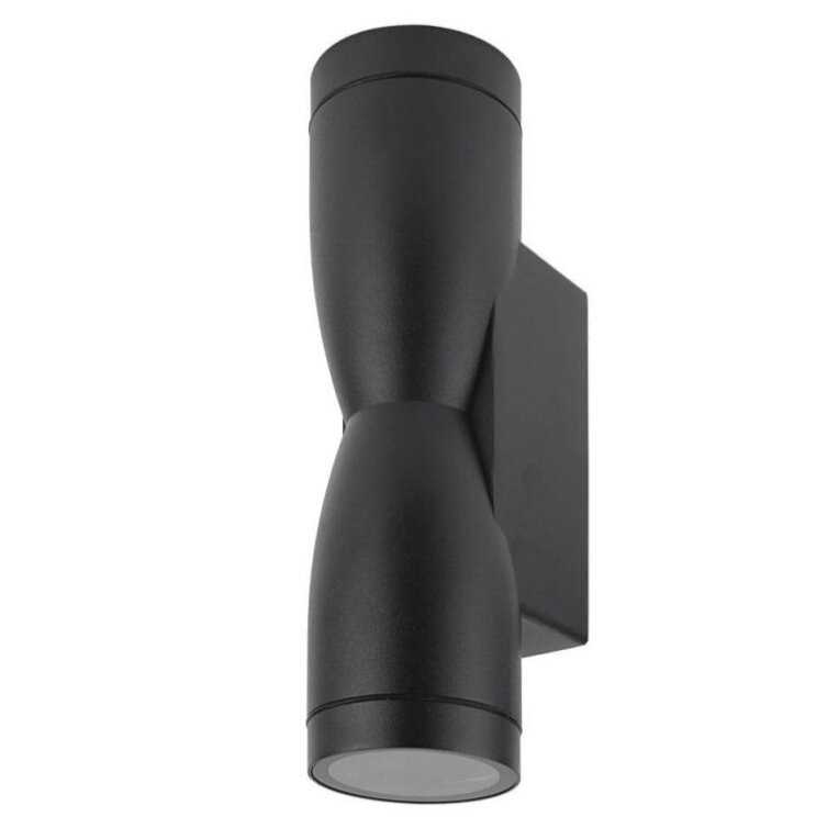 LED Wall Lamp, 2xGU10, Spindle, Black 1
