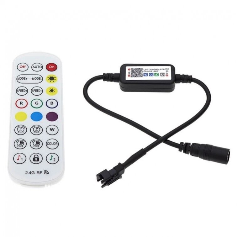 LED RGB juostos Music maitinimo valdiklis, su IR pulteliu, Bluetooth 1