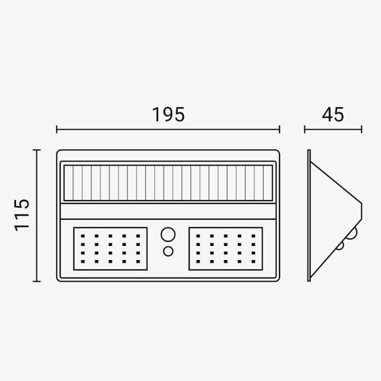 LED sieninis šviestuvas, juodas, 1.5W, šalta balta šviesa 2