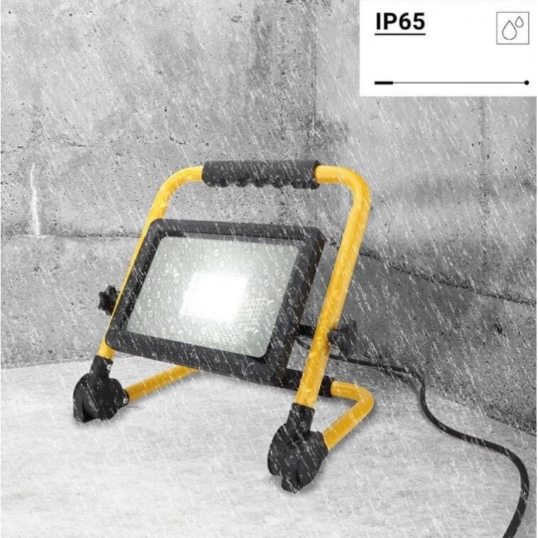 LED prožektorius, nešiojamas, 50W, šalta balta šviesa 4