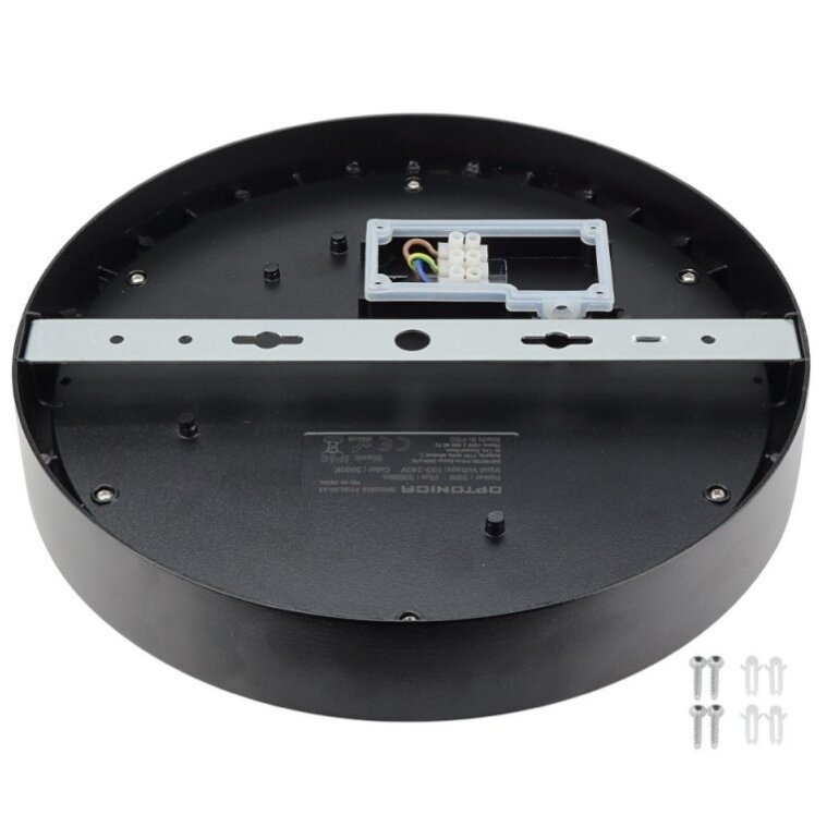 LED Outdoor Ceiling Light, Black, 30W, Warm Light 3