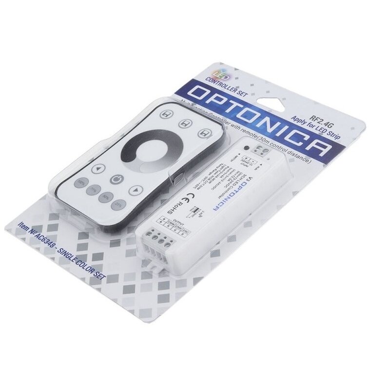 LED vienos spalvos maitinimo valdiklis, 12-24V, 4A/kan., 3 kanalai, su IR pulteliu 3 LED vienos spalvos maitinimo valdiklis, 12-24V, 4A/kan., 3 kanalai, su IR pulteliu 3