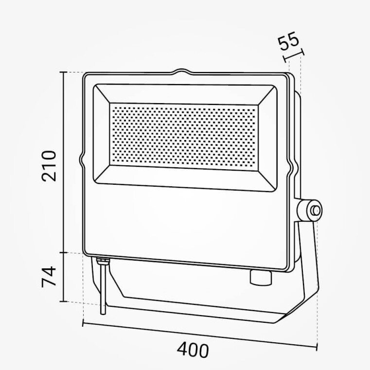 LED Floodlight, Black, 150W, CCT 3000K-6000K 4