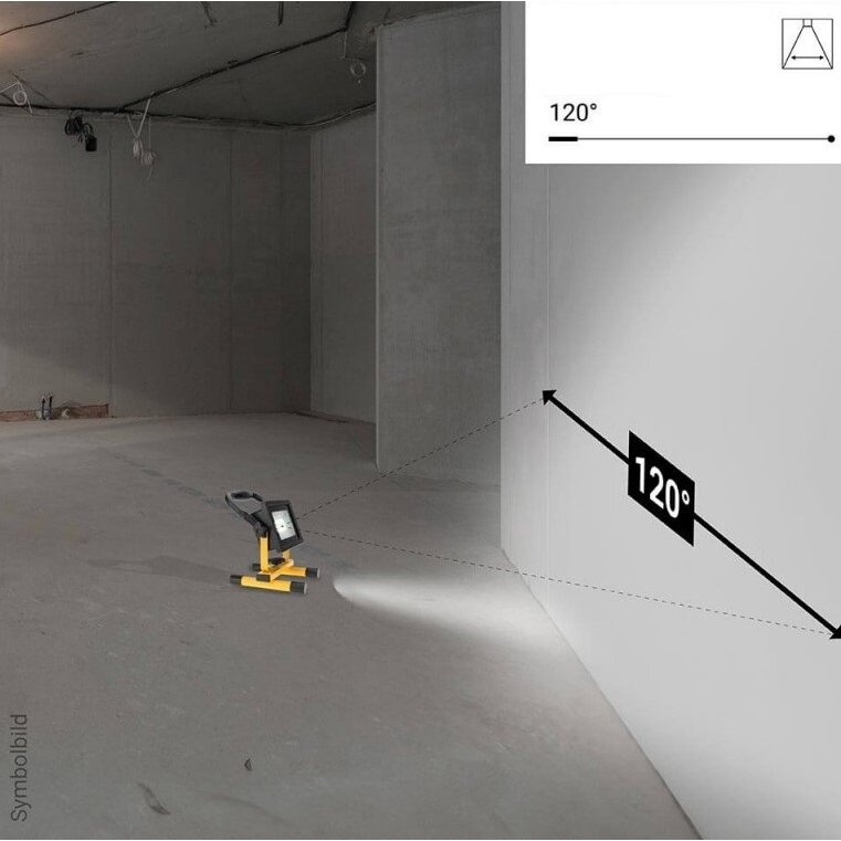 LED prožektorius, nešiojamas, įkraunamas, 20W, šalta balta šviesa 4
