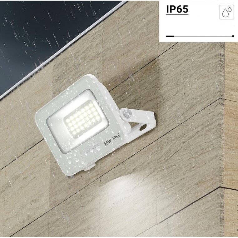LED prožektorius, baltas, 90Lm/W, 20W, šalta balta šviesa 4 LED prožektorius, baltas, 90Lm/W, 20W, šalta balta šviesa 4