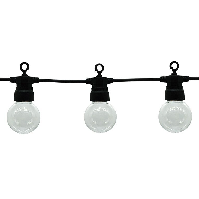 LED lauko girlianda, juoda, 8m, 10 lizdų, 3W, šilta balta šviesa