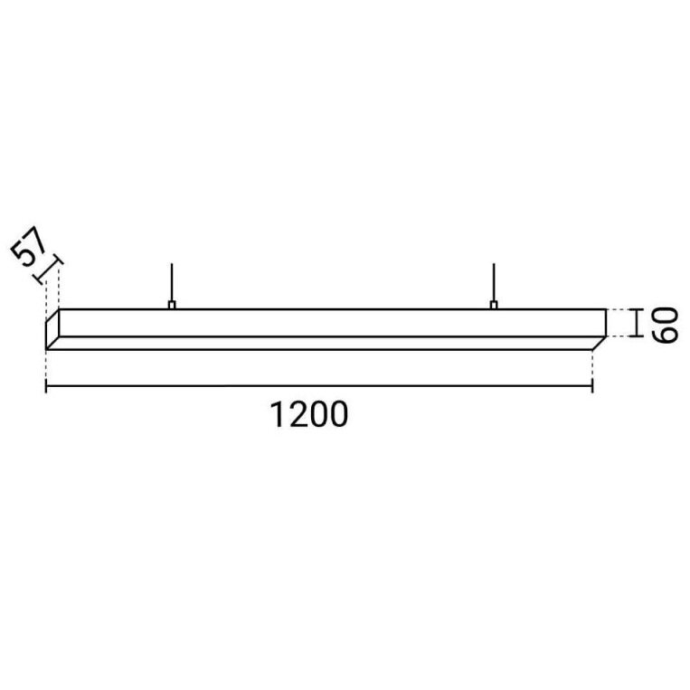 LED Linear Suspended Light, 40W, Black Body, 3 Years Warranty, Neutral Light 3 LED Linear Suspended Light, 40W, Black Body, 3 Years Warranty, Neutral Light 3