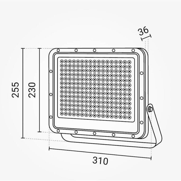 LED prožektorius, juodas, 100Lm/W, 150W, neutrali balta šviesa 3